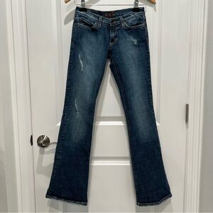 Low Rise Flare Leg Jeans Y2K Aesthetic Plastic by Gly 24/31 size 0